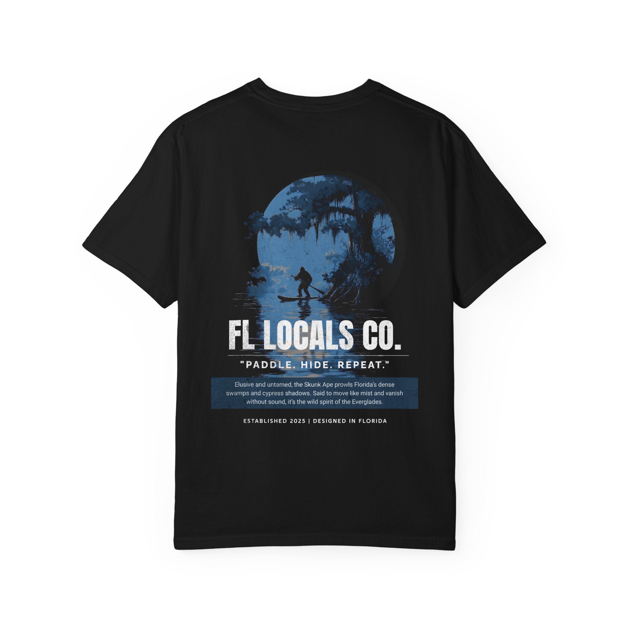 Skunk Ape | "Paddle. Hide. Repeat." | FL Locals Co. | Comfort Colors® Vintage Florida Wildlife Tee