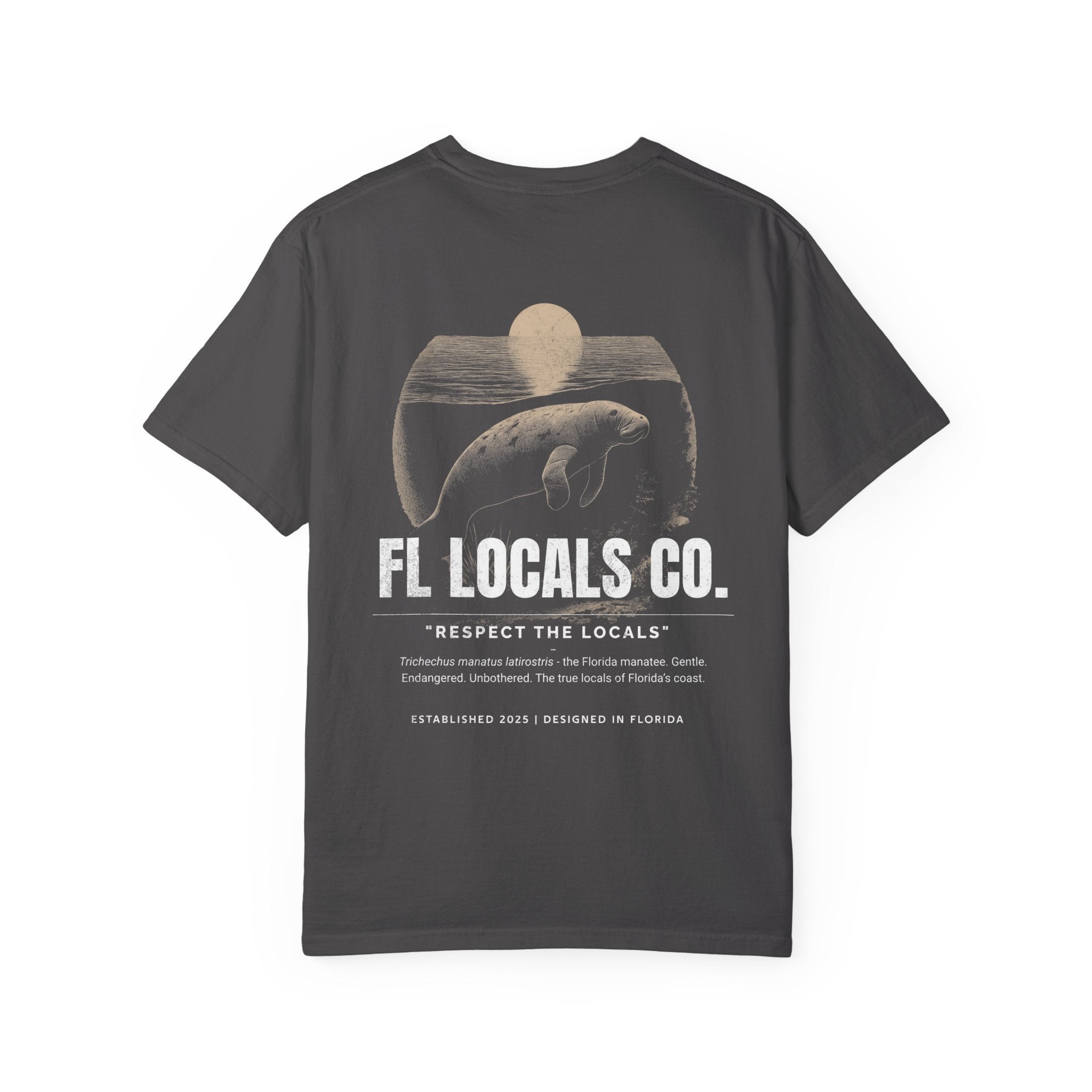 Manatee | "Respect The Locals" | FL Locals Co. | Comfort Colors® Vintage Florida Wildlife Tee