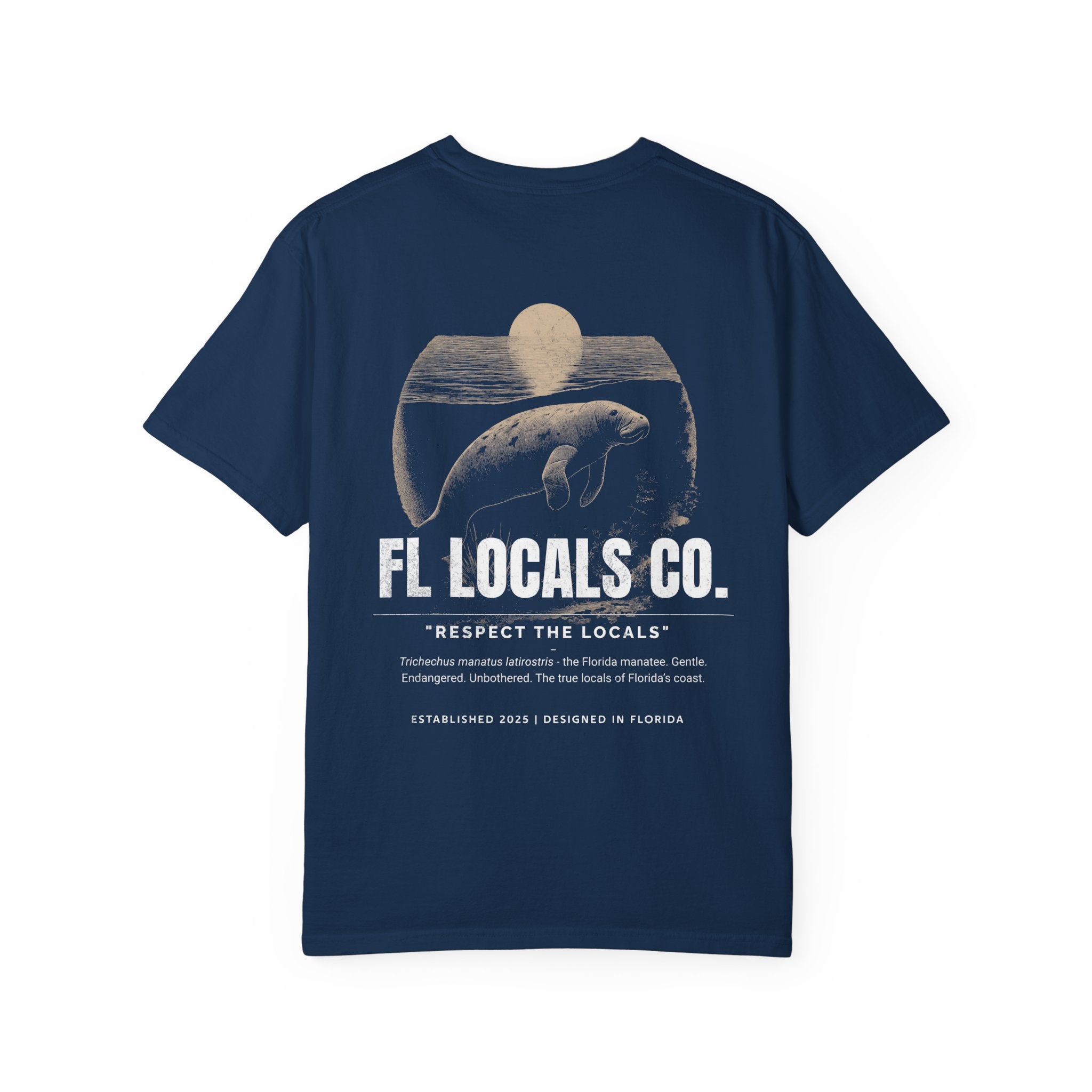 Manatee | "Respect The Locals" | FL Locals Co. | Comfort Colors® Vintage Florida Wildlife Tee