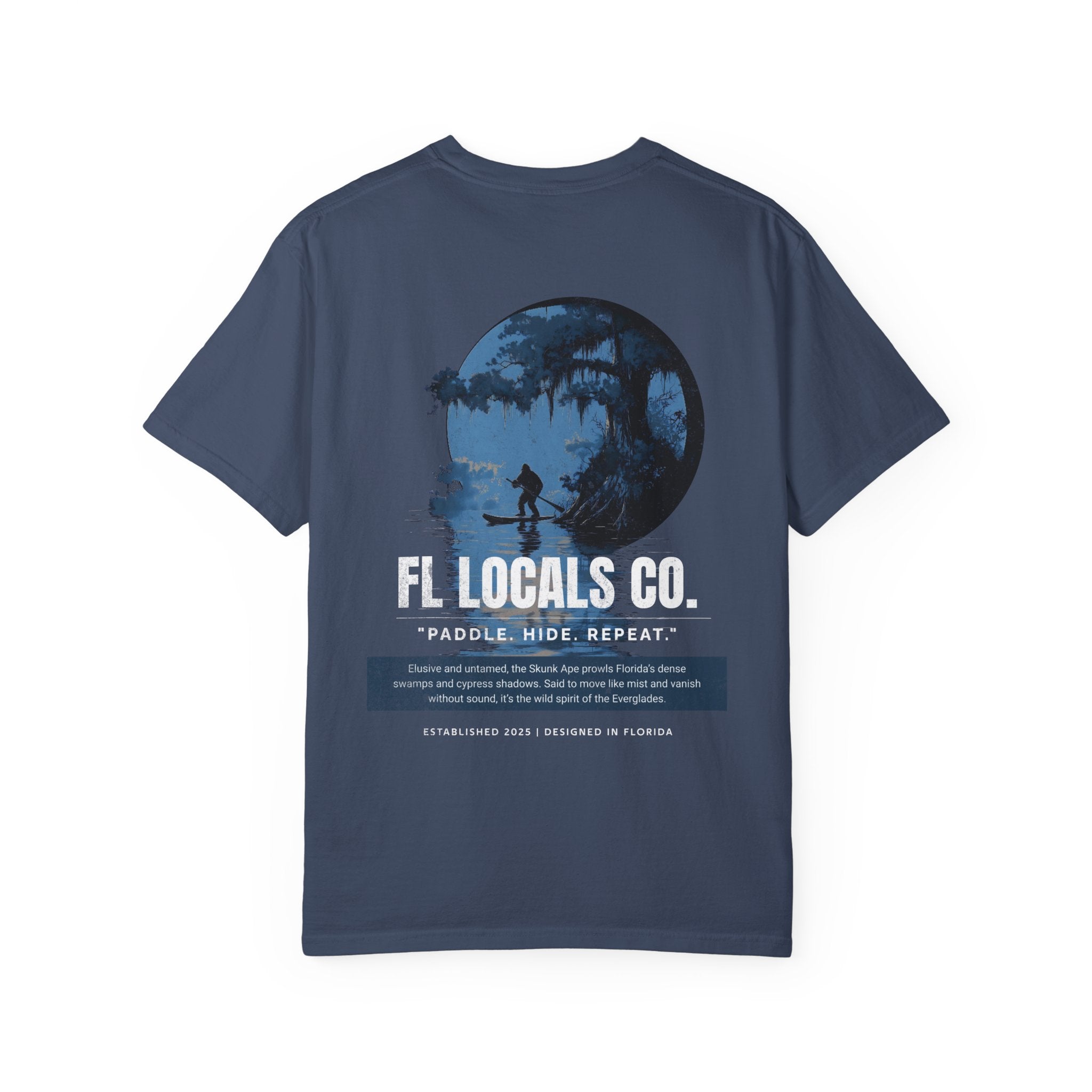 Skunk Ape | "Paddle. Hide. Repeat." | FL Locals Co. | Comfort Colors® Vintage Florida Wildlife Tee