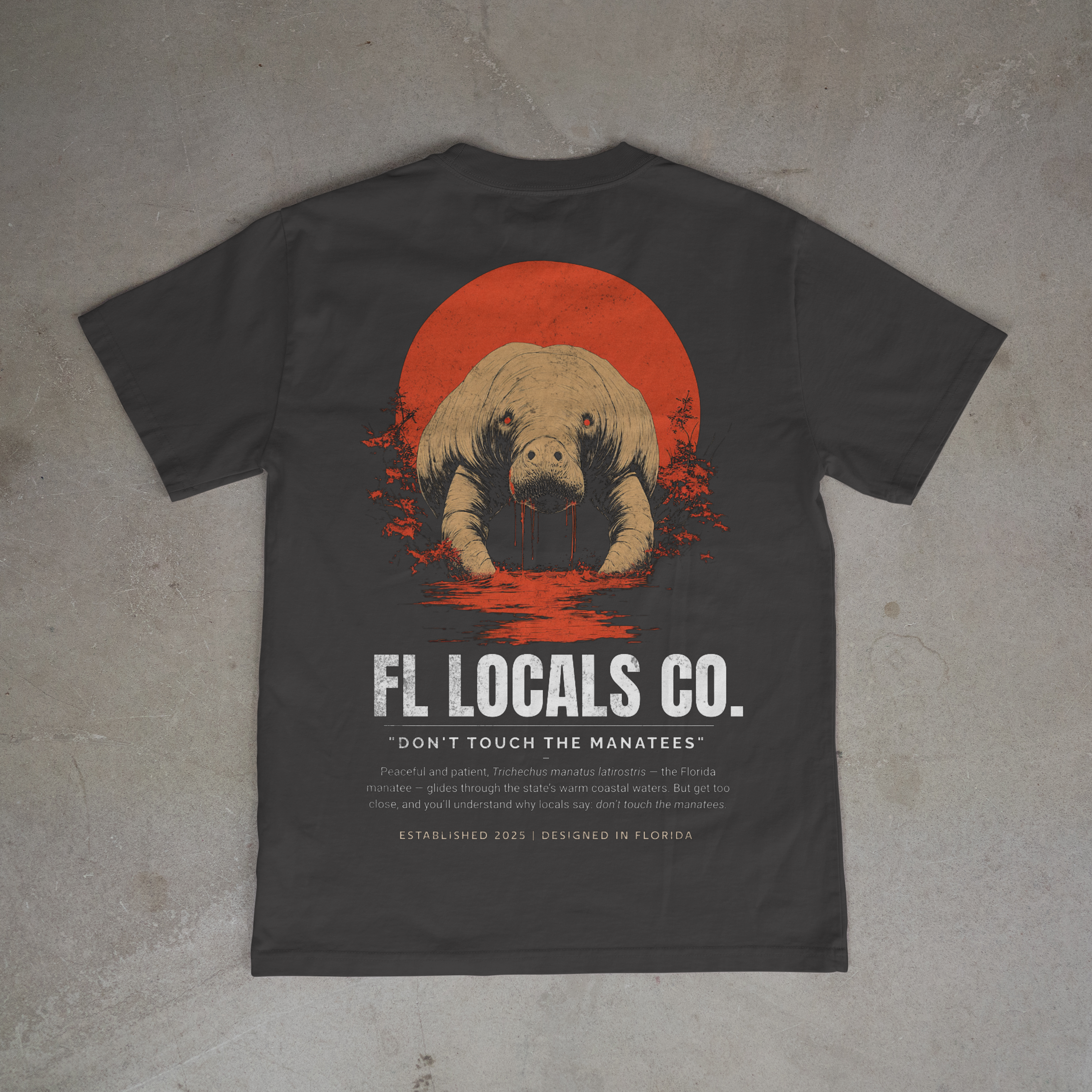 Manatee | "Don't Touch The Manatees" | FL Locals Co. | Comfort Colors® Vintage Florida Wildlife Tee