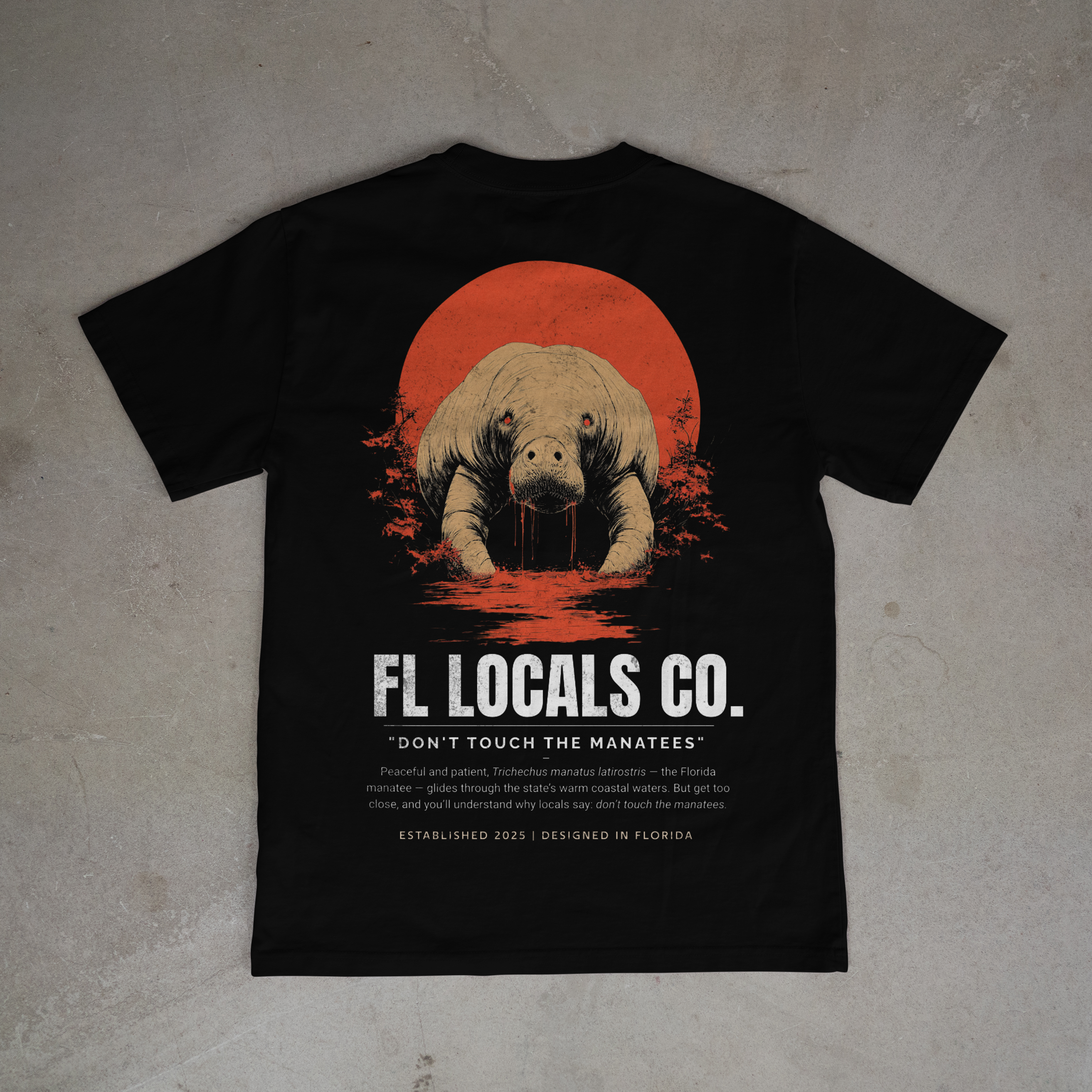Manatee | "Don't Touch The Manatees" | FL Locals Co. | Comfort Colors® Vintage Florida Wildlife Tee
