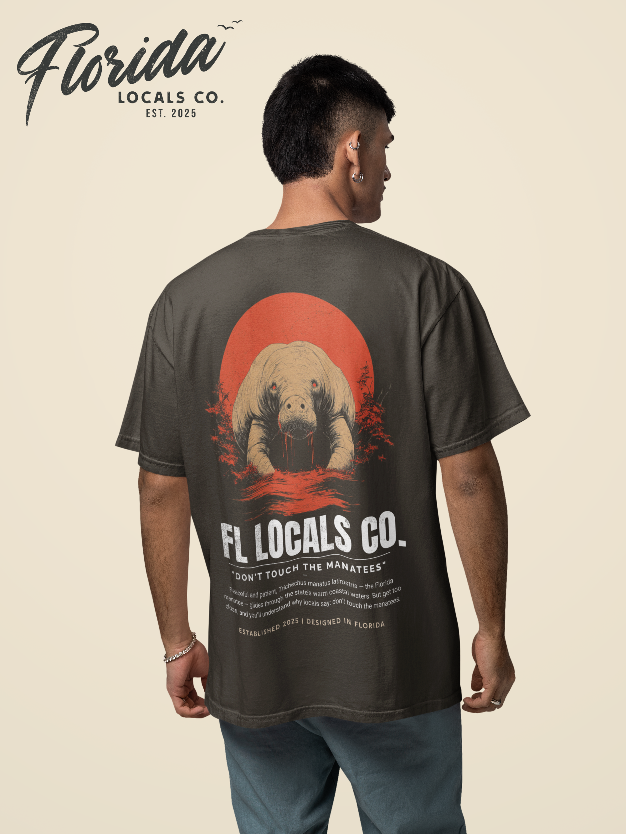Manatee | "Don't Touch The Manatees" | FL Locals Co. | Comfort Colors® Vintage Florida Wildlife Tee