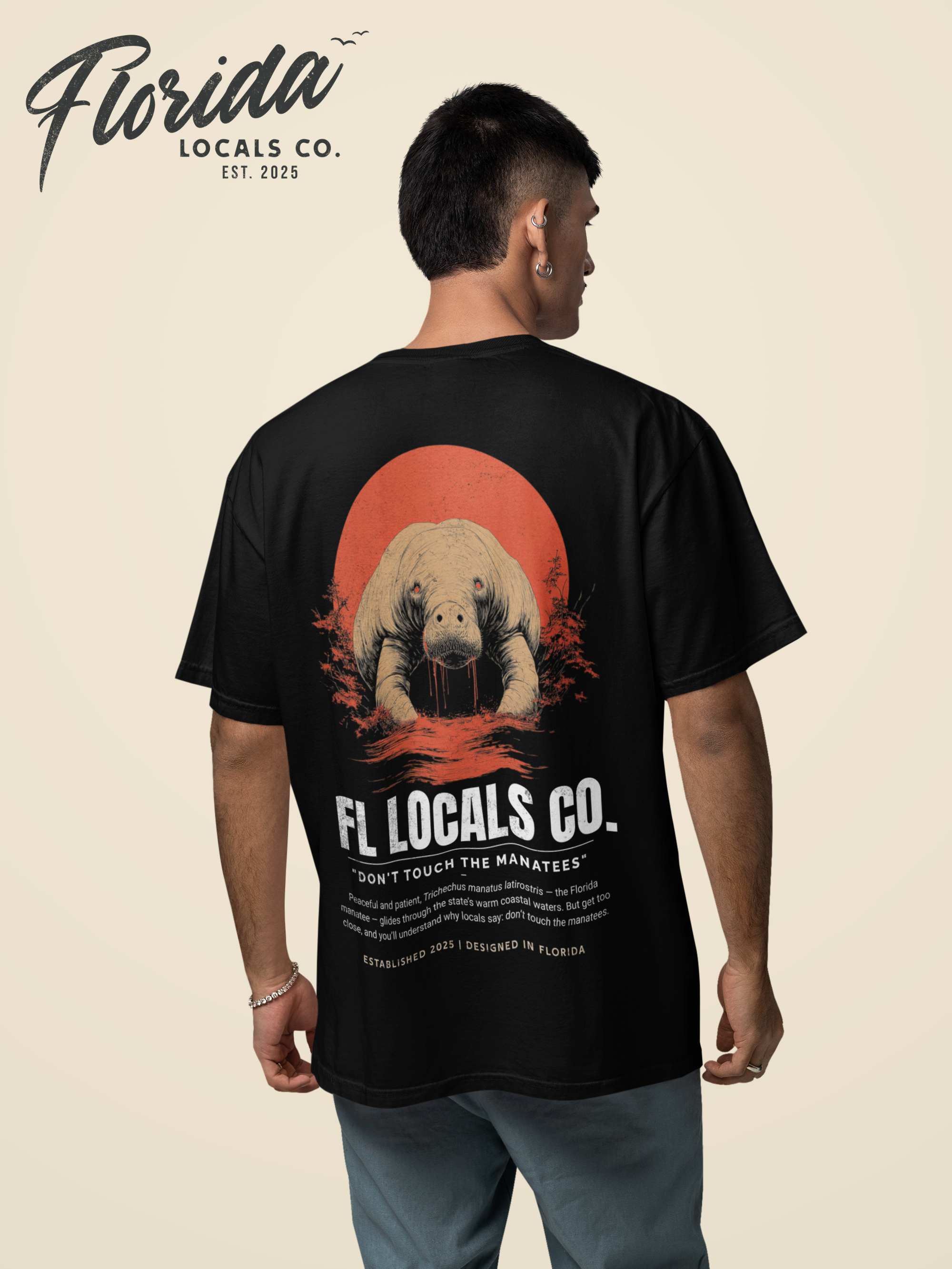 Manatee | "Don't Touch The Manatees" | FL Locals Co. | Comfort Colors® Vintage Florida Wildlife Tee