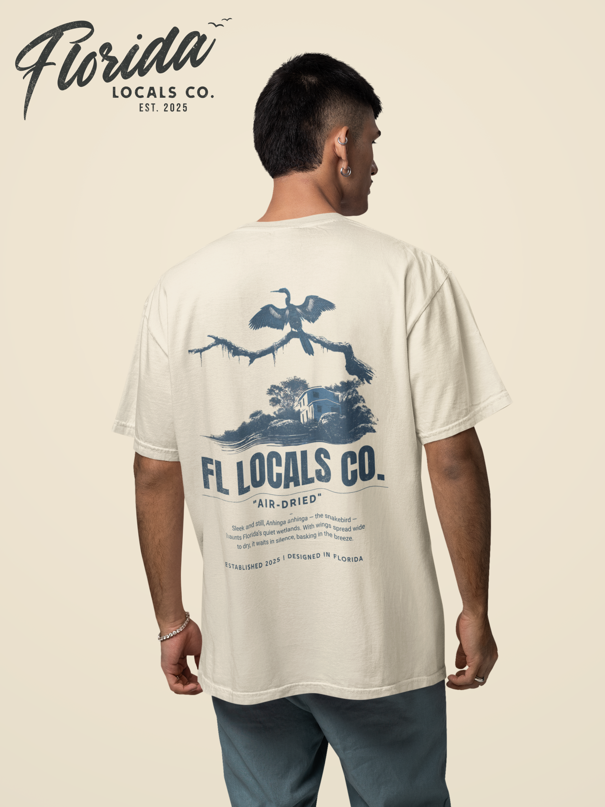 Anhinga | "Air-Dried" | FL Locals Co. | Comfort Colors® Vintage Florida Wildlife Tee