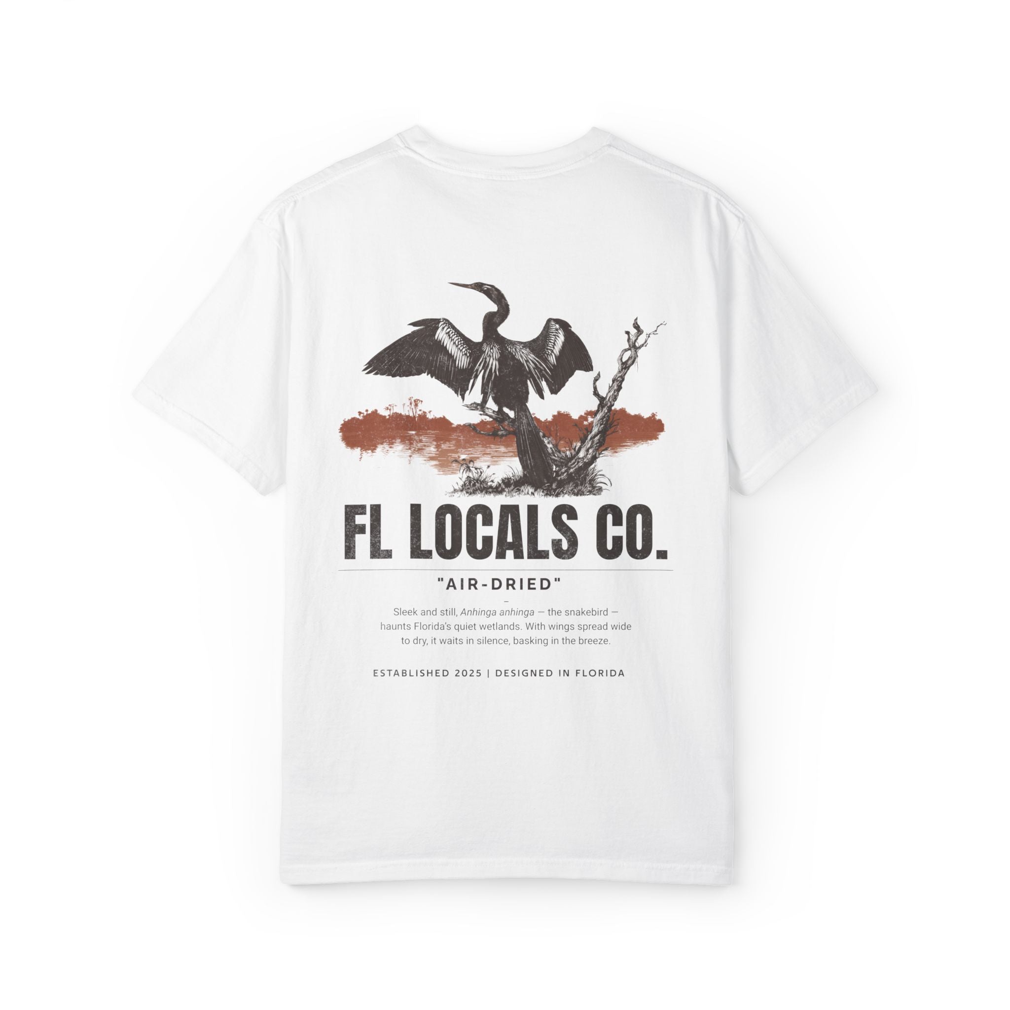 Anhinga | "Air-Dried" | FL Locals Co. | Comfort Colors® Vintage Florida Wildlife Tee