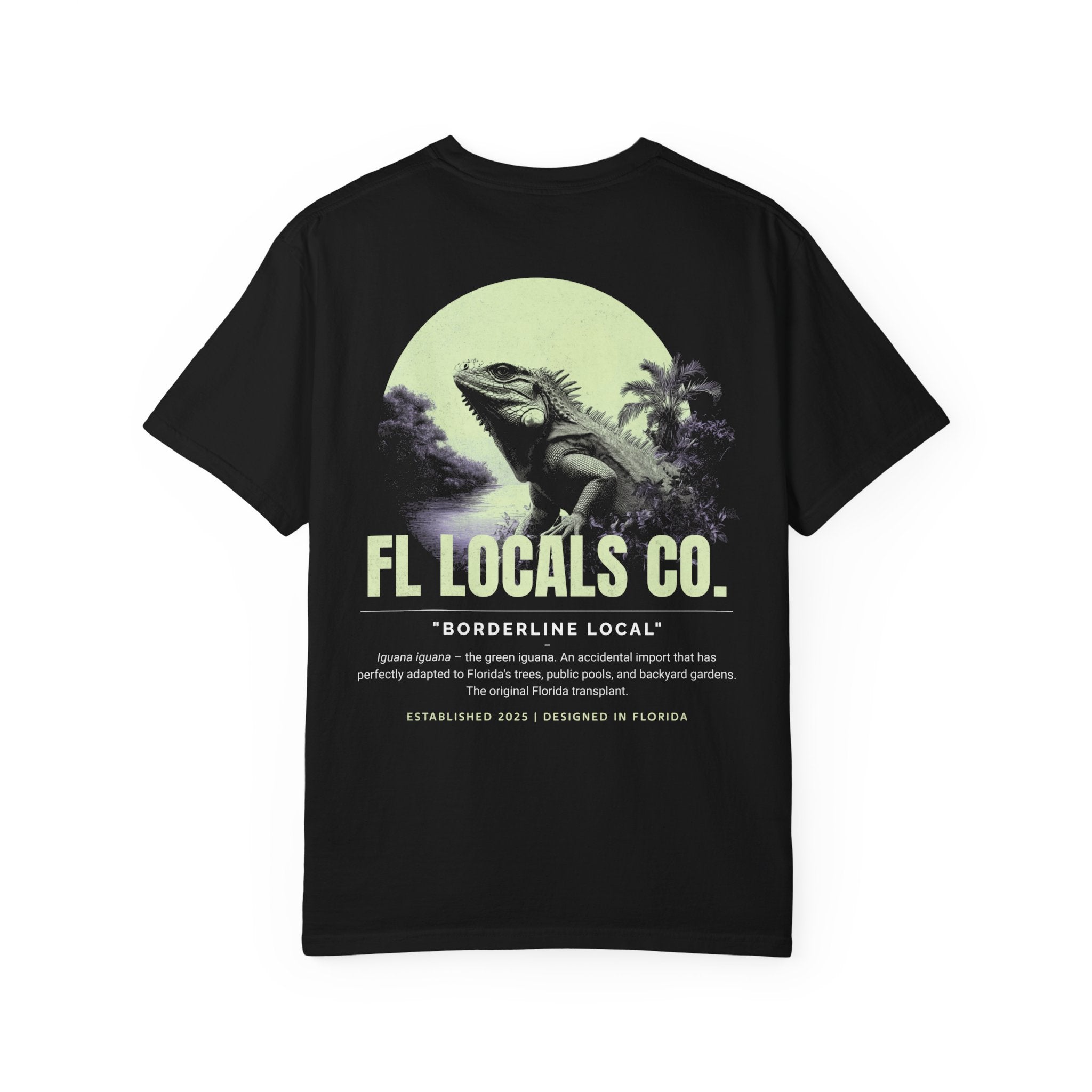 Iguana | "Borderline Local" | FL Locals Co. | Comfort Colors® Vintage Florida Wildlife Tee