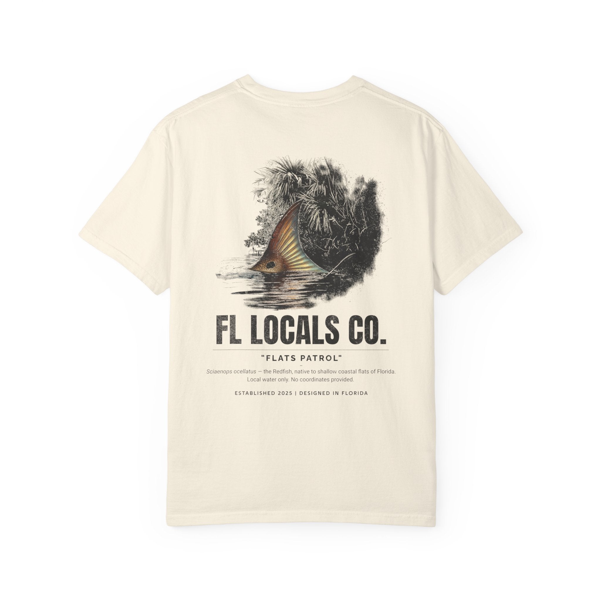 Redfish | "Flats Patrol" | FL Locals Co. | Comfort Colors® Vintage Florida Wildlife Tee