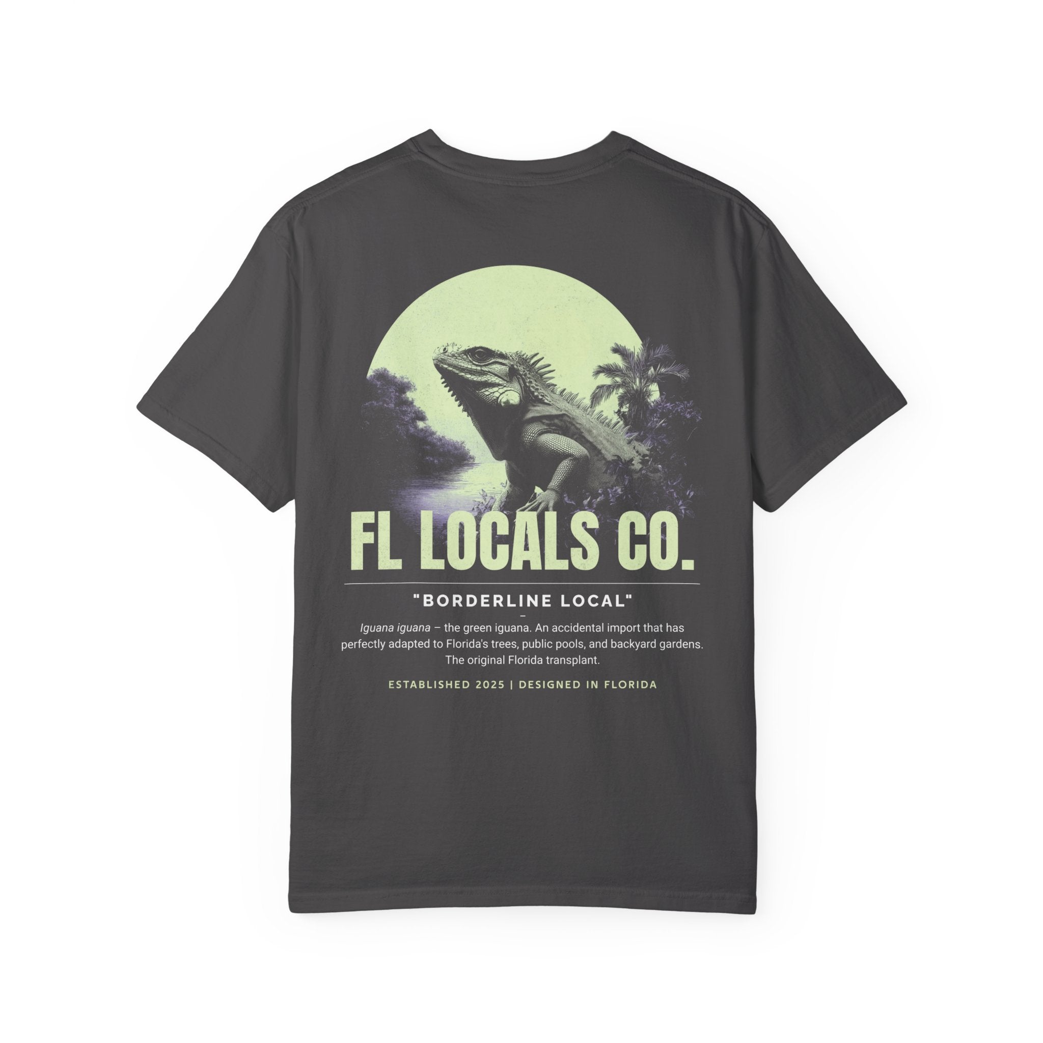 Iguana | "Borderline Local" | FL Locals Co. | Comfort Colors® Vintage Florida Wildlife Tee