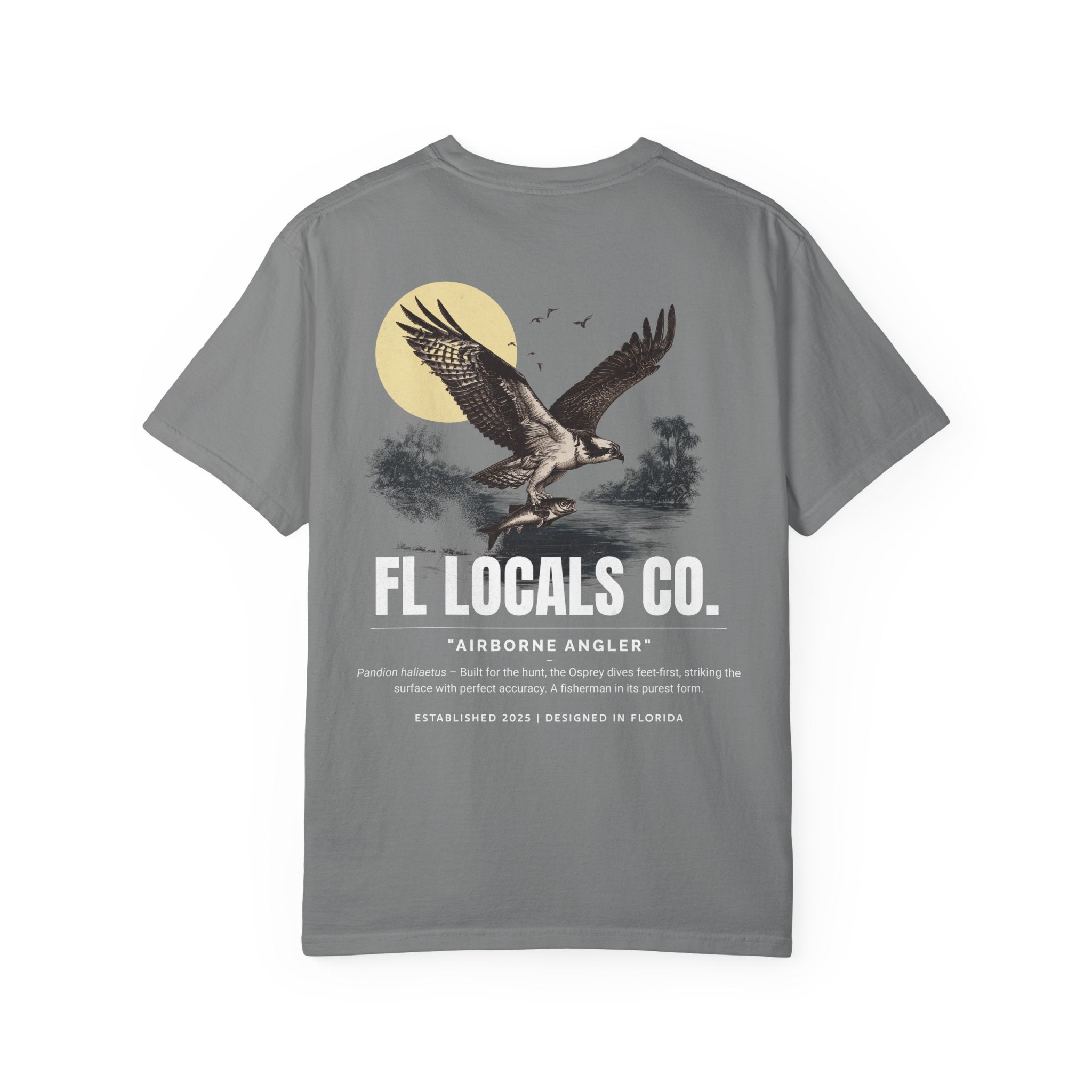 Osprey | "Airborne Angler" | FL Locals Co. | Comfort Colors® Vintage Florida Wildlife Tee