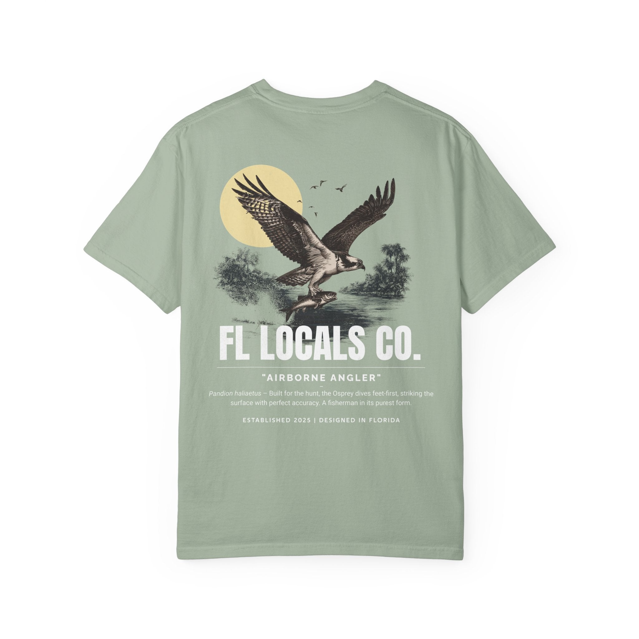 Osprey | "Airborne Angler" | FL Locals Co. | Comfort Colors® Vintage Florida Wildlife Tee