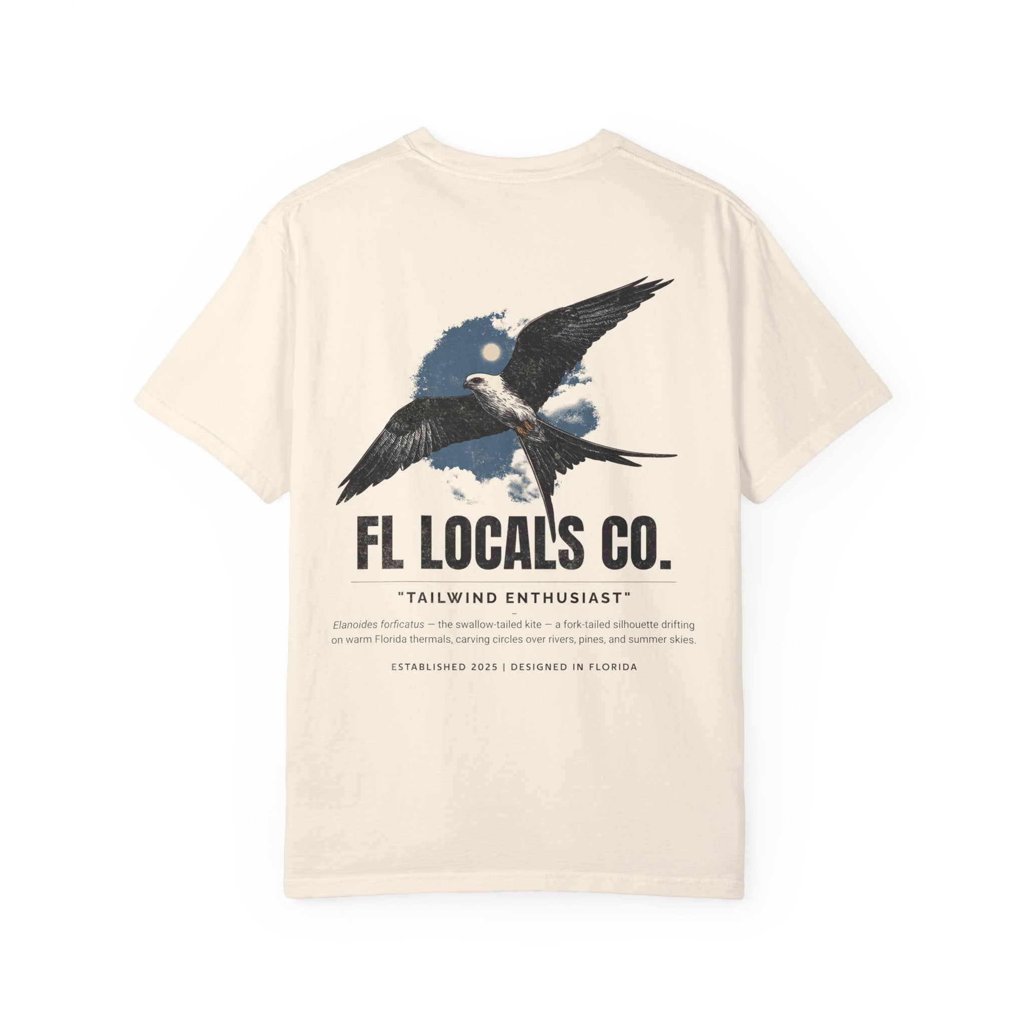 Swallow-tailed Kite | "Tailwind Enthusiast" | FL Locals Co. | Comfort Colors® Vintage Florida Wildlife Tee