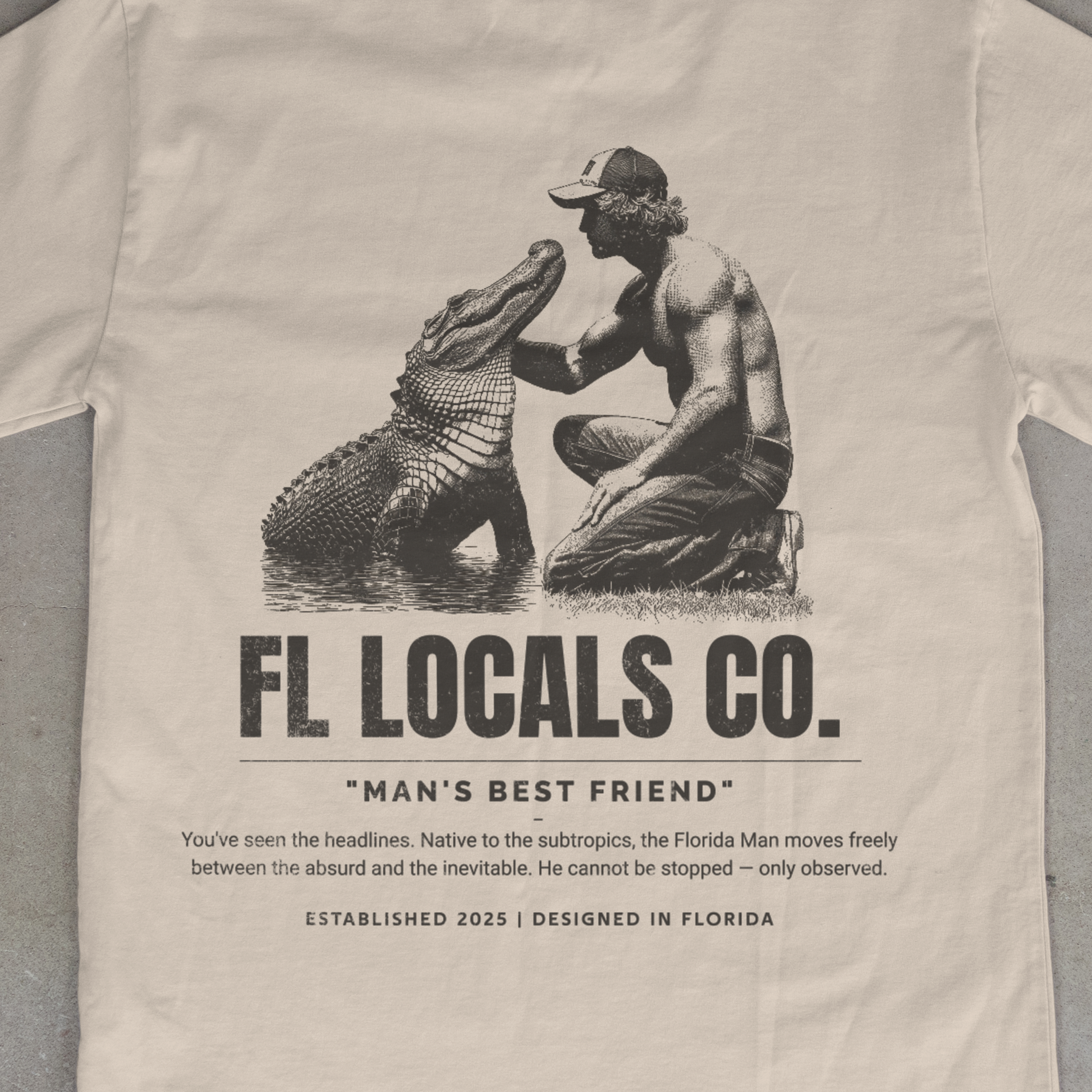 Florida Man | "Man's Best Friend" | FL Locals Co. | Comfort Colors® Vintage Florida Wildlife Tee