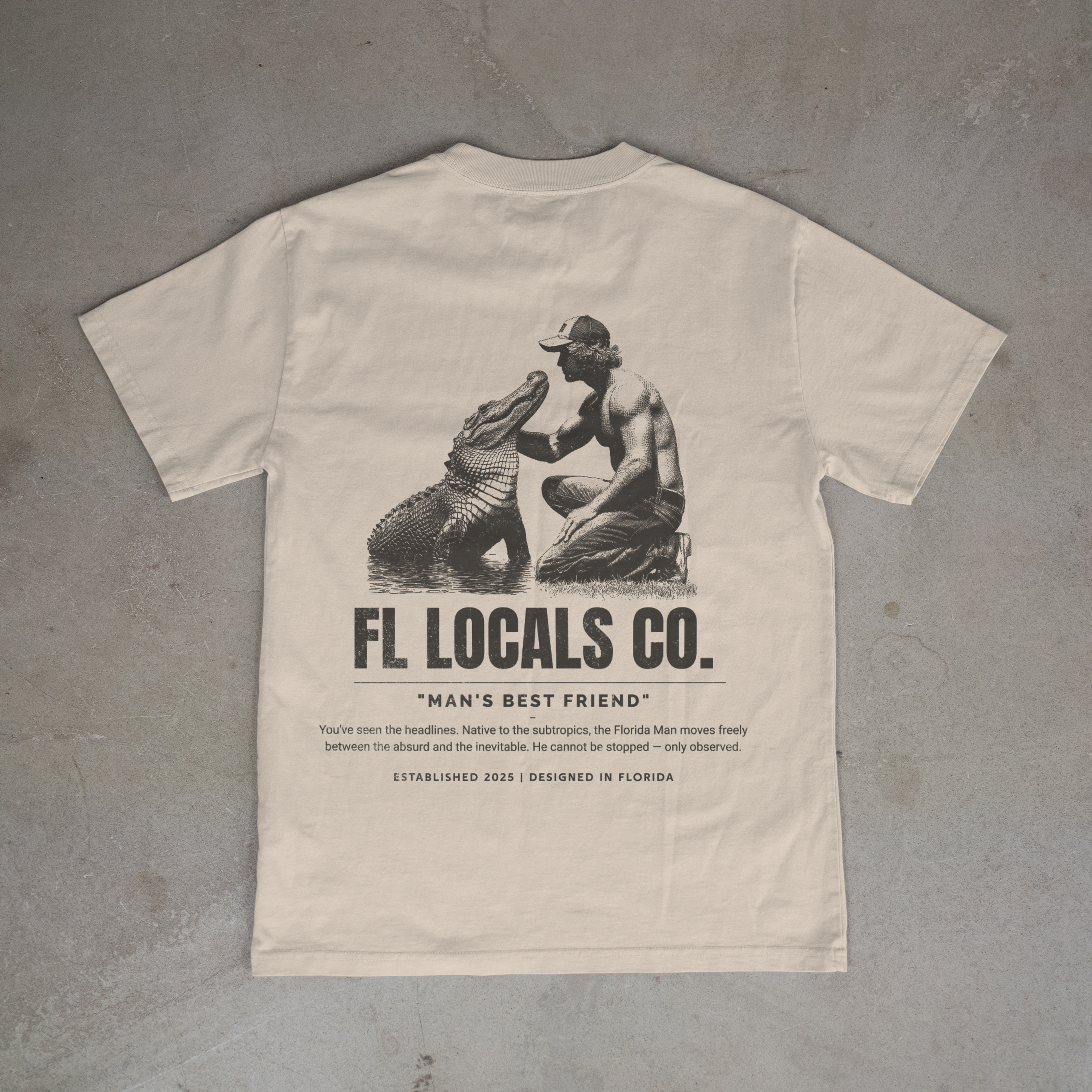 Florida Man | "Man's Best Friend" | FL Locals Co. | Comfort Colors® Vintage Florida Wildlife Tee