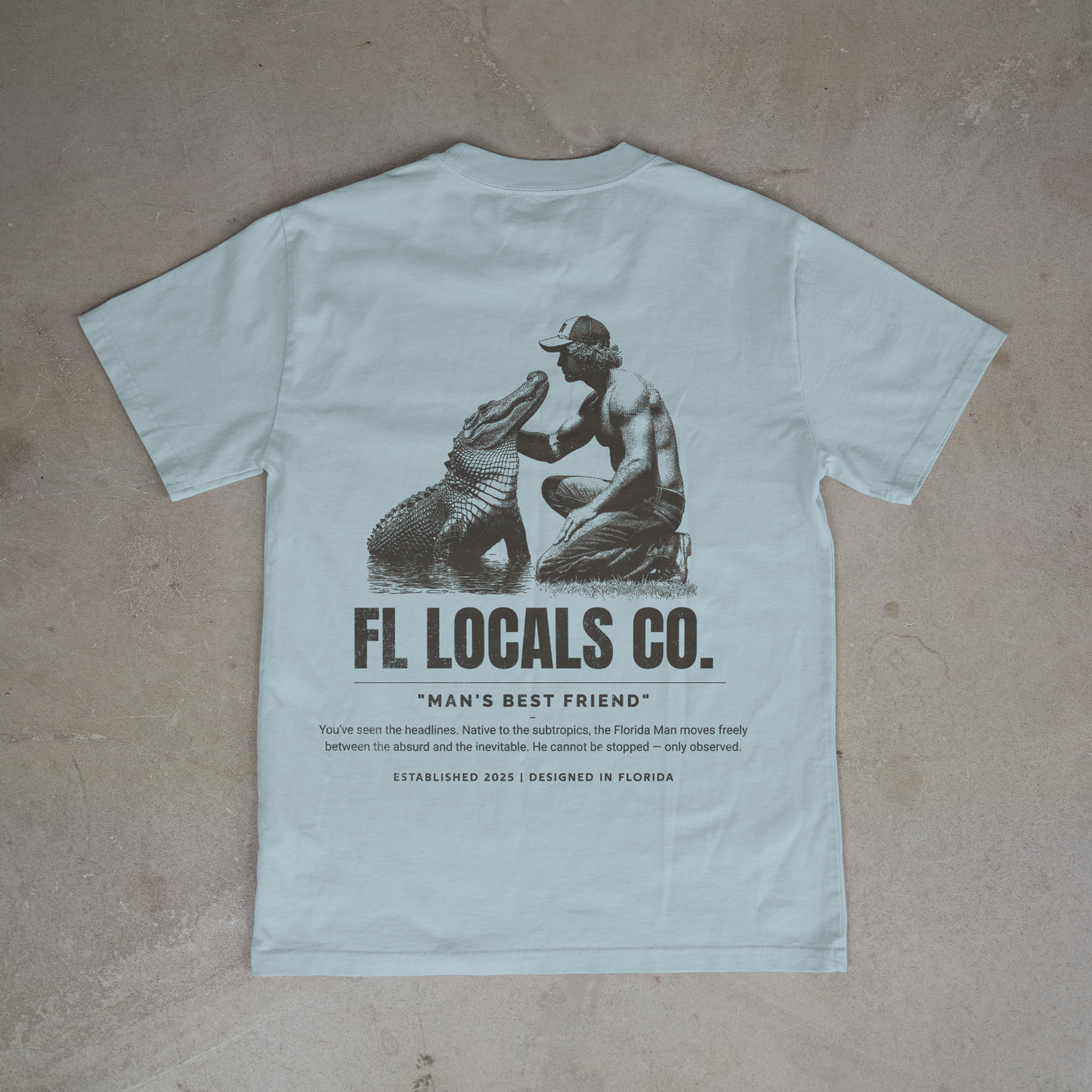 Florida Man | "Man's Best Friend" | FL Locals Co. | Comfort Colors® Vintage Florida Wildlife Tee