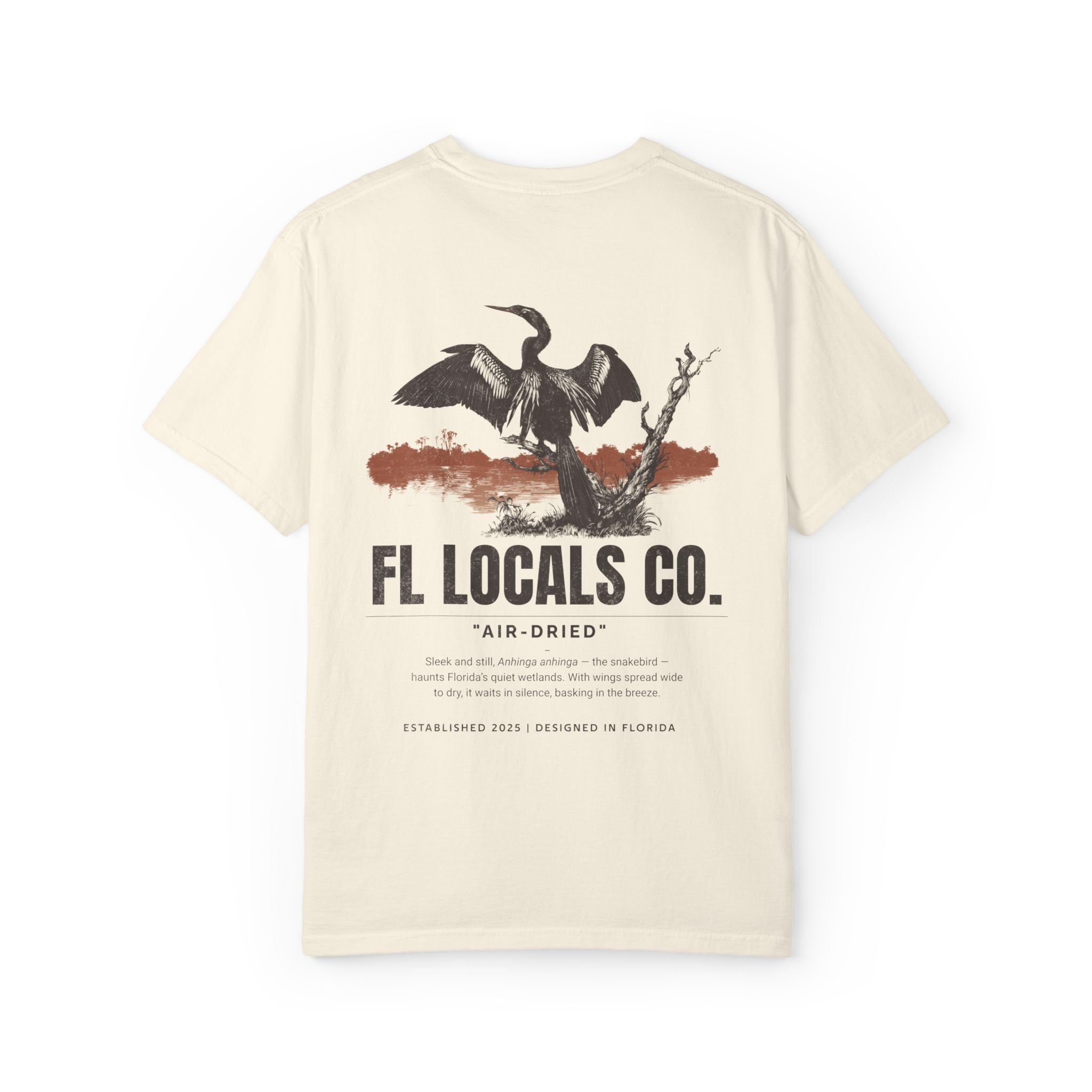 Anhinga | "Air - Dried" | FL Locals Co. | Comfort Colors® Vintage Florida Wildlife Tee - Florida Locals Co.