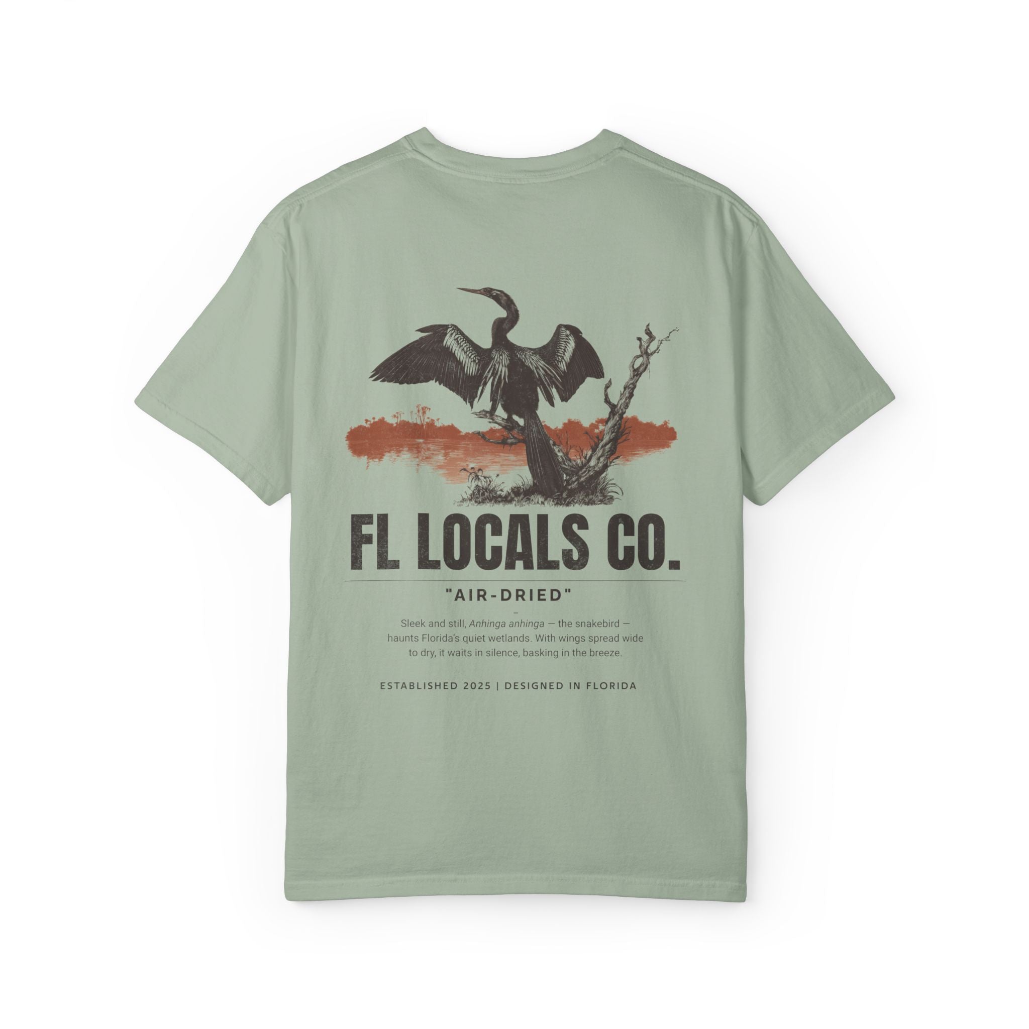 Anhinga | "Air - Dried" | FL Locals Co. | Comfort Colors® Vintage Florida Wildlife Tee - Florida Locals Co.