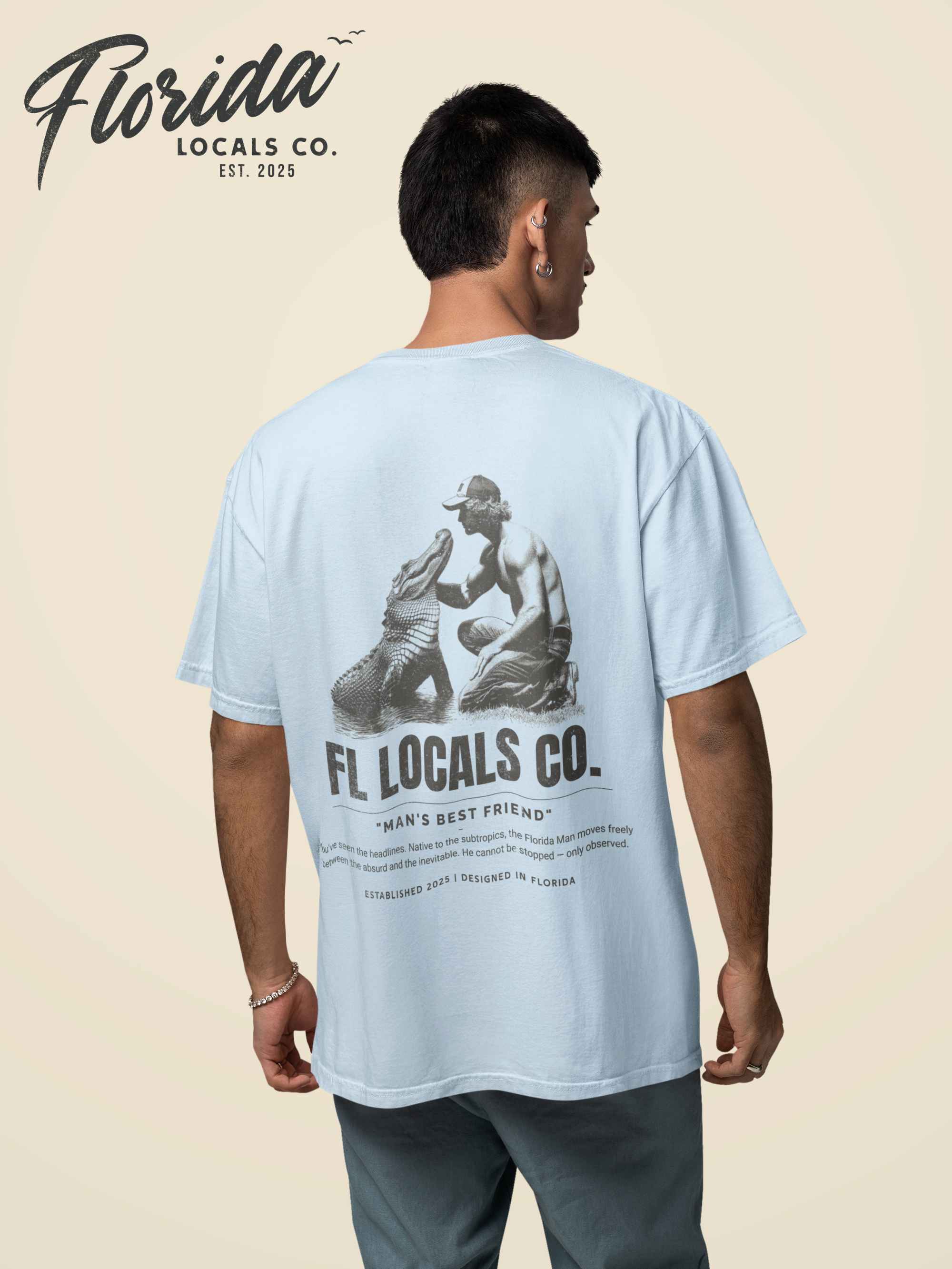 Florida Man | "Man's Best Friend" | FL Locals Co. | Comfort Colors® Vintage Florida Wildlife Tee