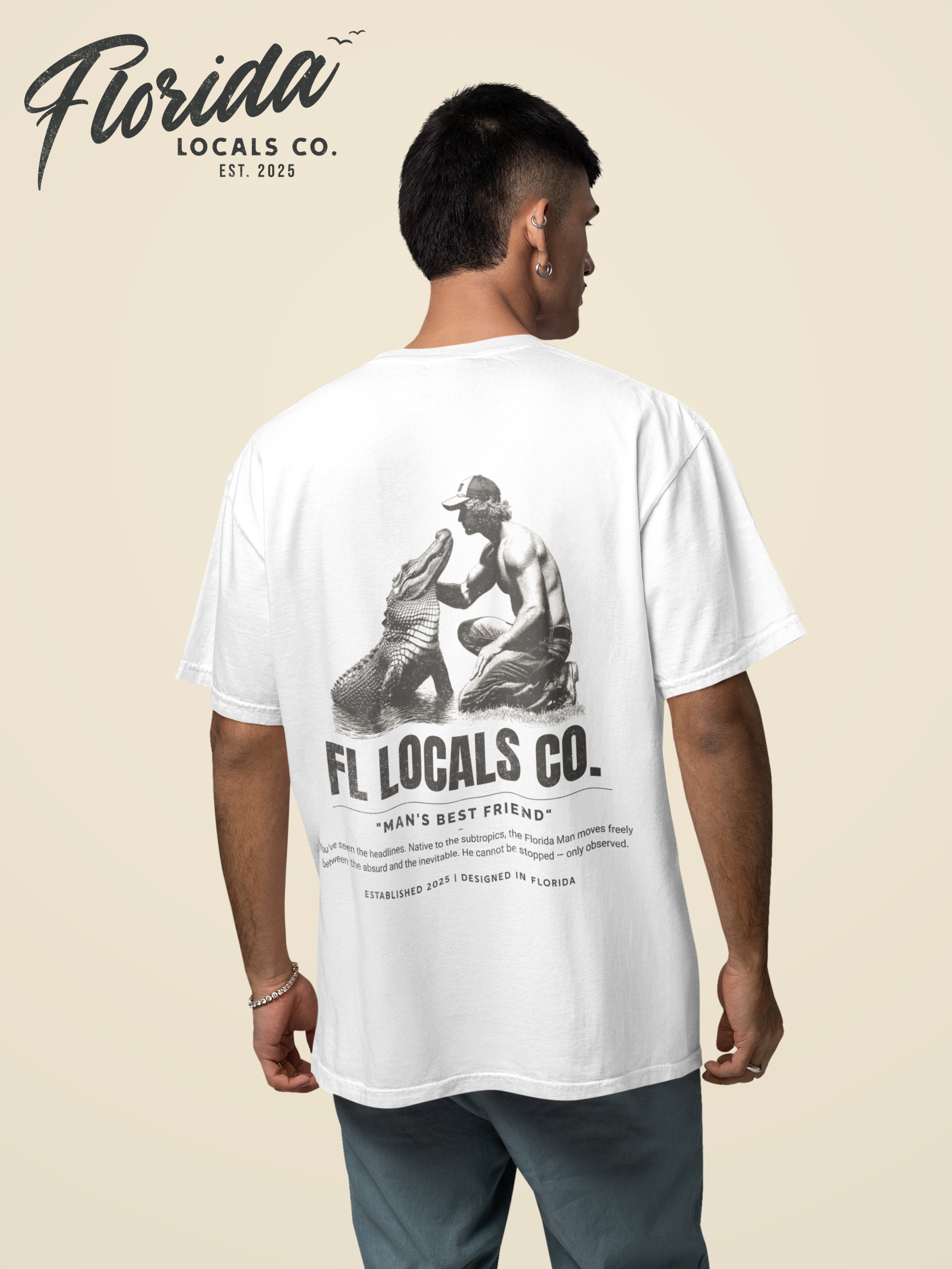 Florida Man | "Man's Best Friend" | FL Locals Co. | Comfort Colors® Vintage Florida Wildlife Tee