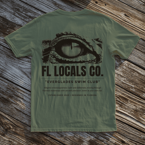 Florida Gator | "Everglades Swim Club" | FL Locals Co. | Comfort Colors® Vintage Florida Wildlife Tee - Florida Locals Co.