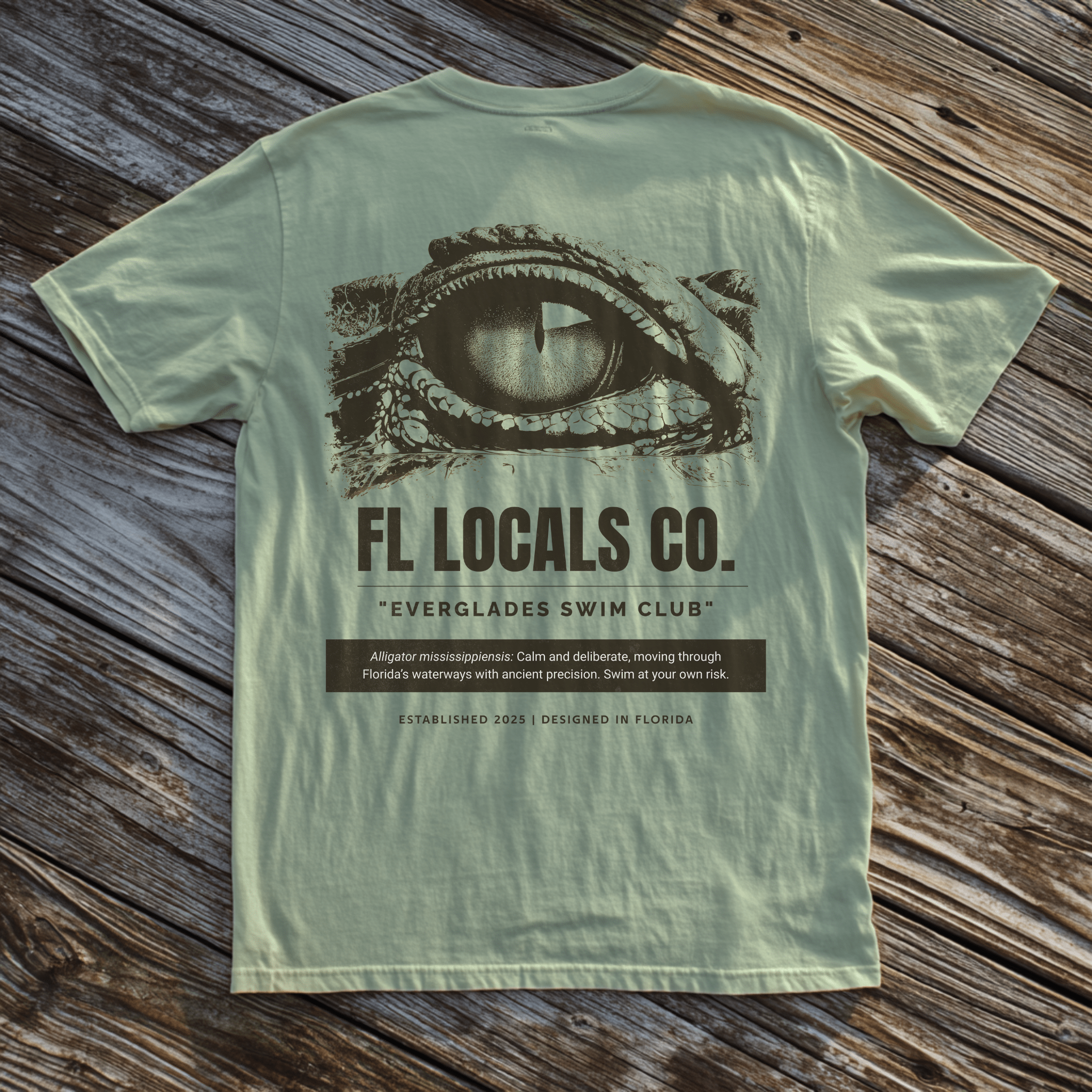 Florida Gator | "Everglades Swim Club" | FL Locals Co. | Comfort Colors® Vintage Florida Wildlife Tee - Florida Locals Co.