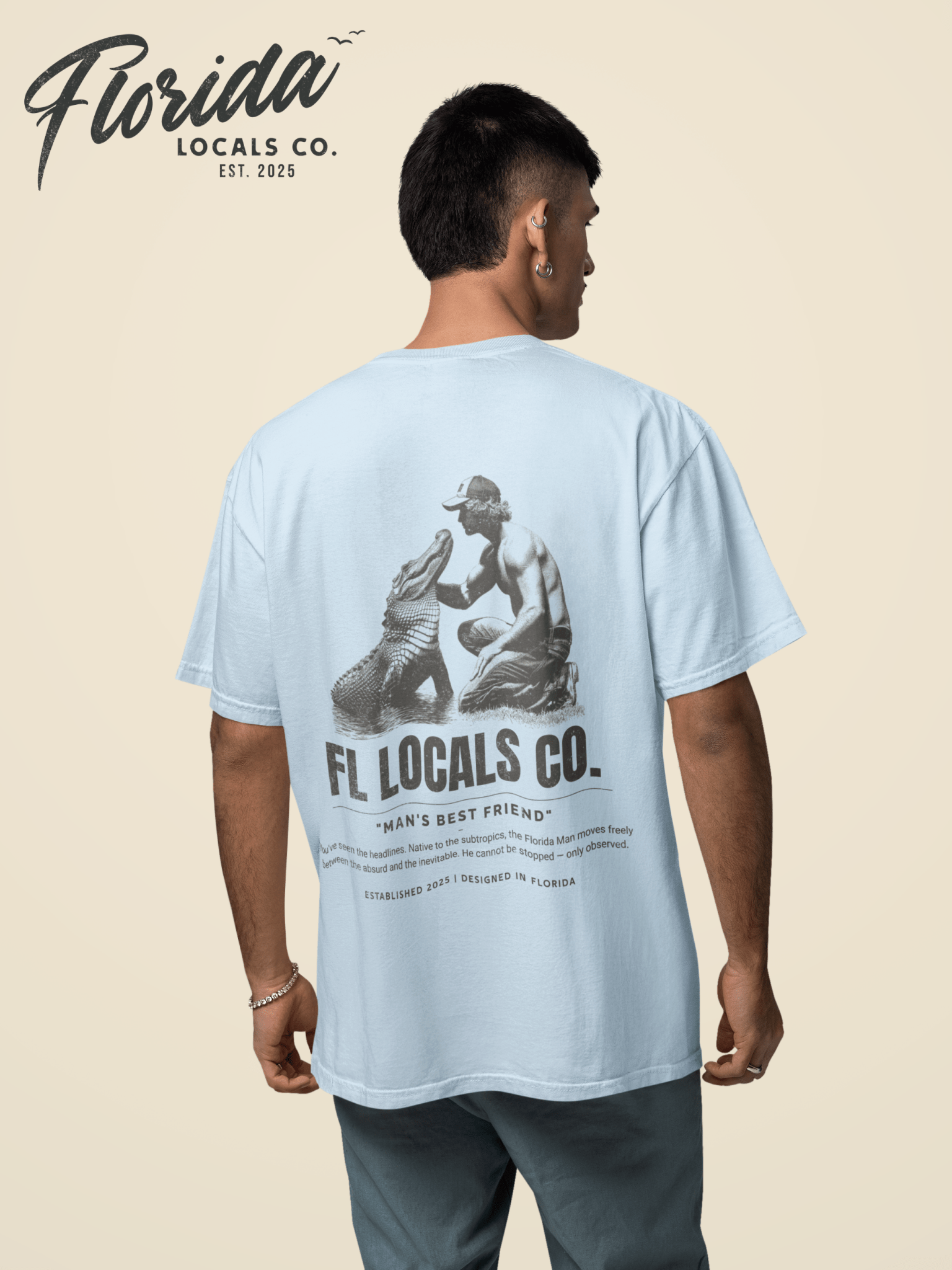 Florida Man | "Man's Best Friend" | FL Locals Co. | Comfort Colors® Vintage Florida Wildlife Tee - Florida Locals Co.