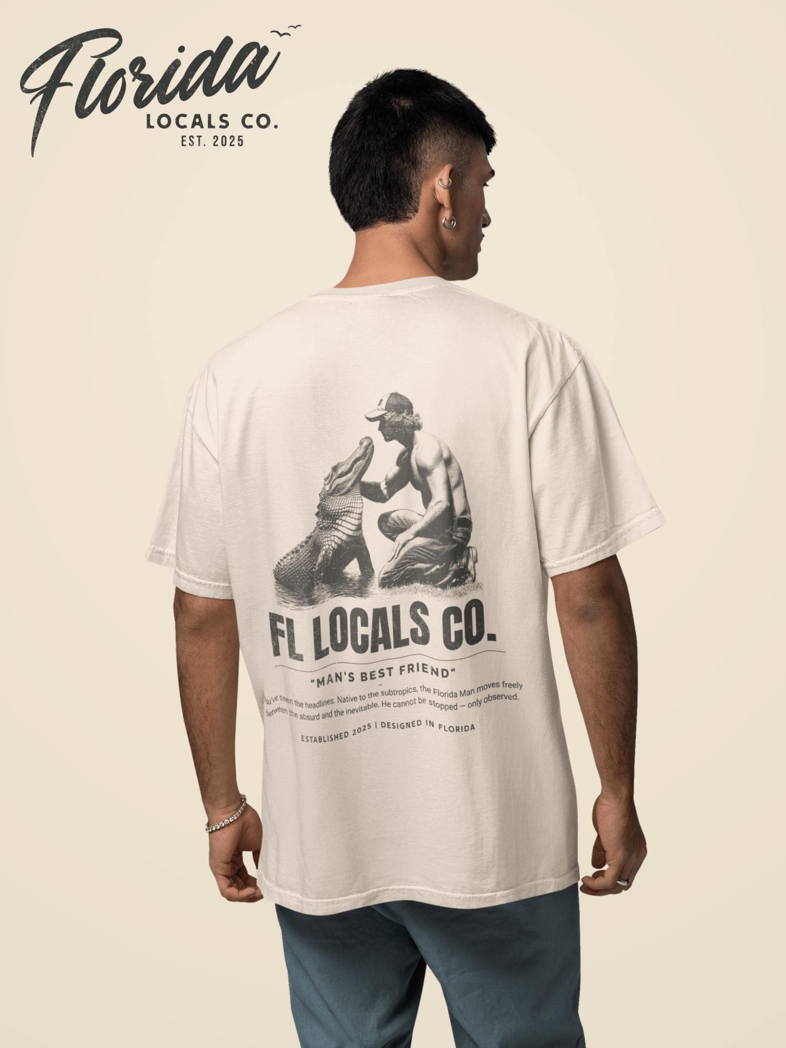 Florida Man | "Man's Best Friend" | FL Locals Co. | Comfort Colors® Vintage Florida Wildlife Tee - Florida Locals Co.