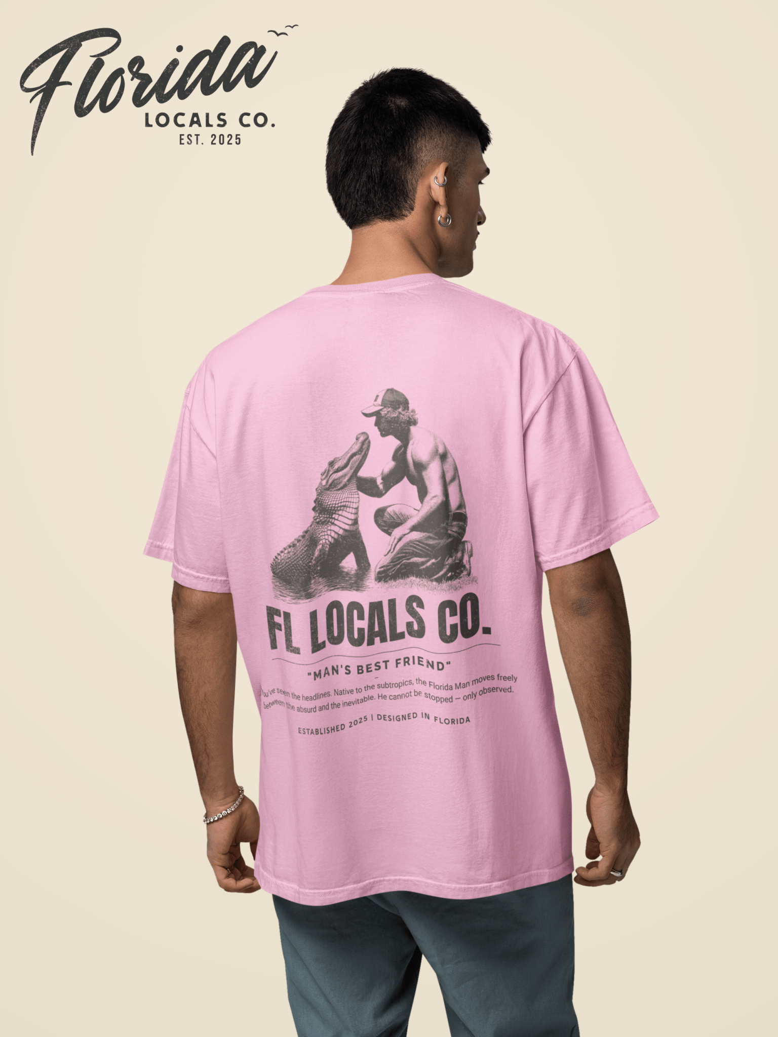 Florida Man | "Man's Best Friend" | FL Locals Co. | Comfort Colors® Vintage Florida Wildlife Tee - Florida Locals Co.