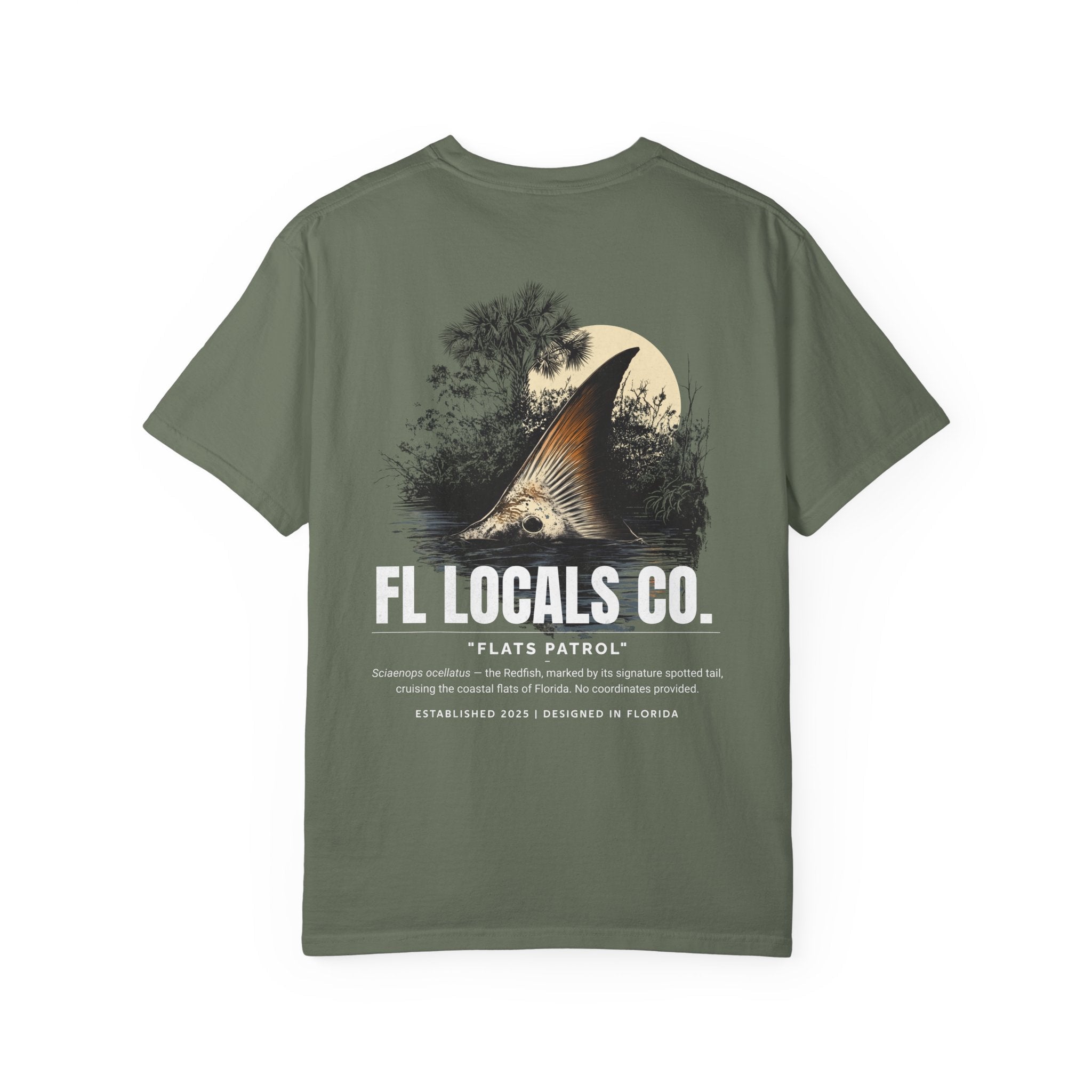 Redfish | "Flats Patrol" | FL Locals Co. | Comfort Colors® Vintage Florida Wildlife Tee - Florida Locals Co.